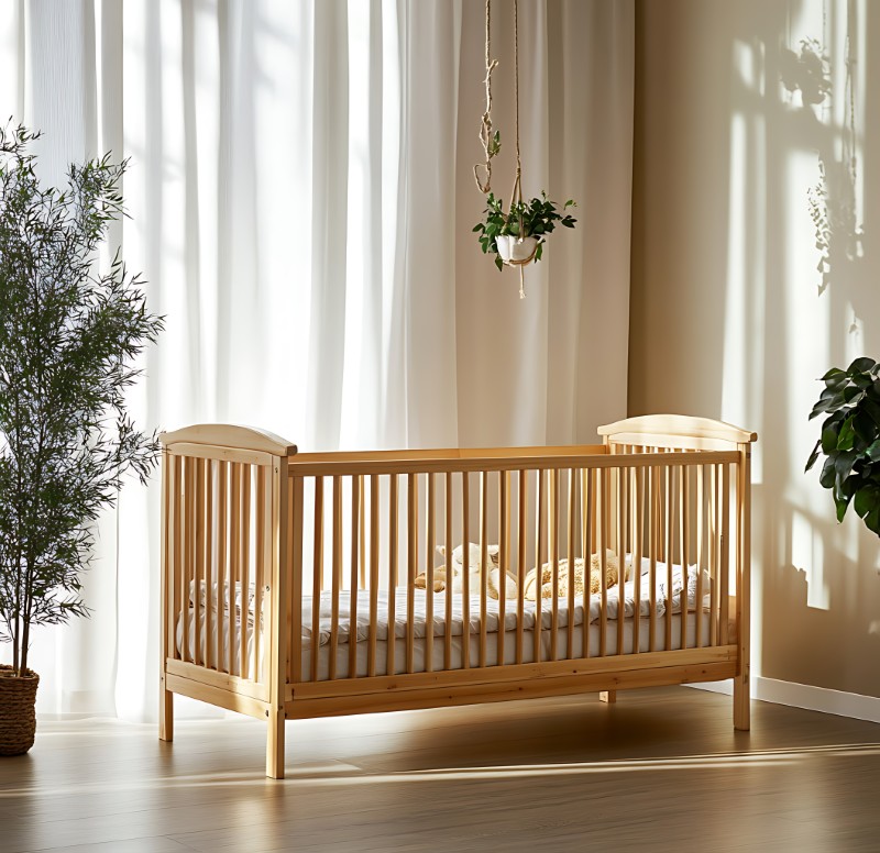 Tradycyjne łóżeczko szczebelkowe